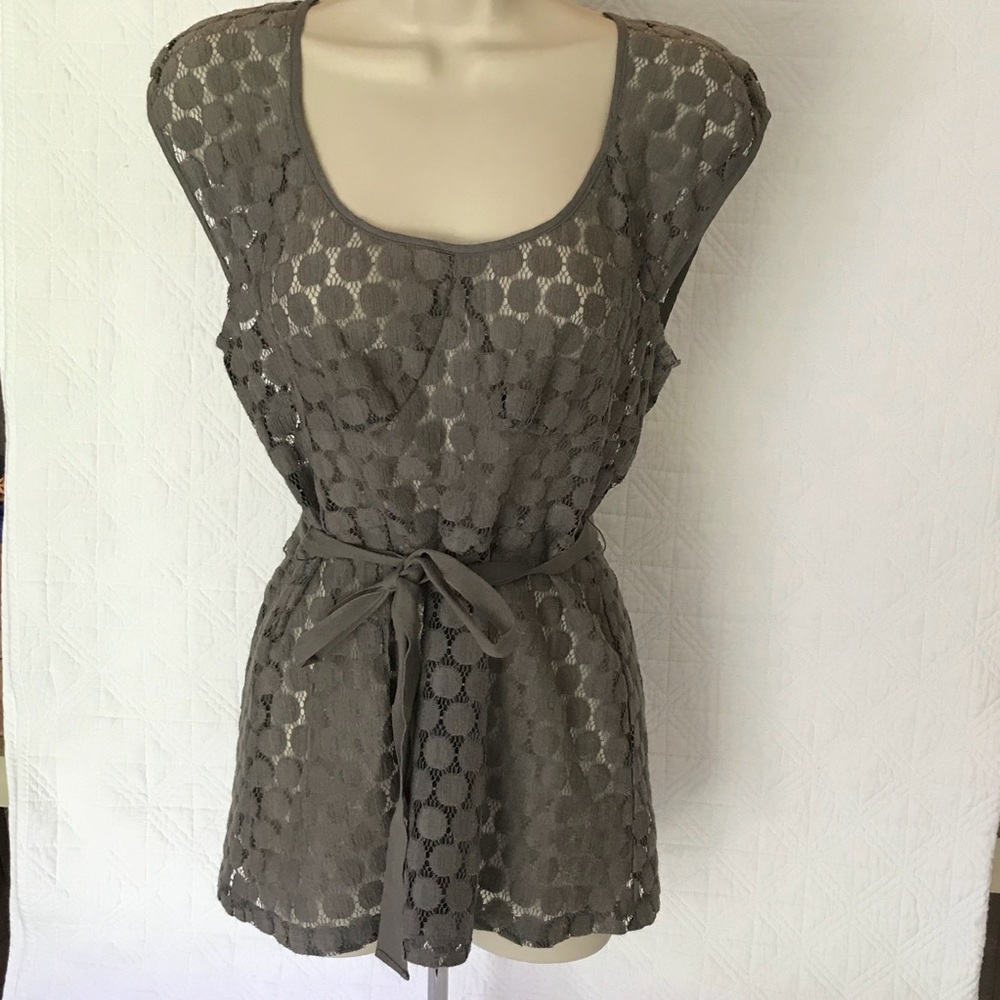 Plenty by Tracy Reese sheer lace blouse size 4